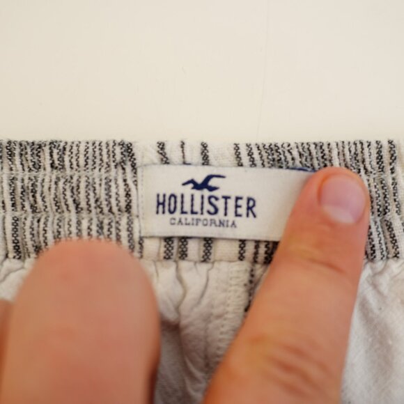 Hollister Medium Gray Shorts Viscose Linen Drawstring Lined 28 / 1.5 High Rise‎ - Picture 6 of 7
